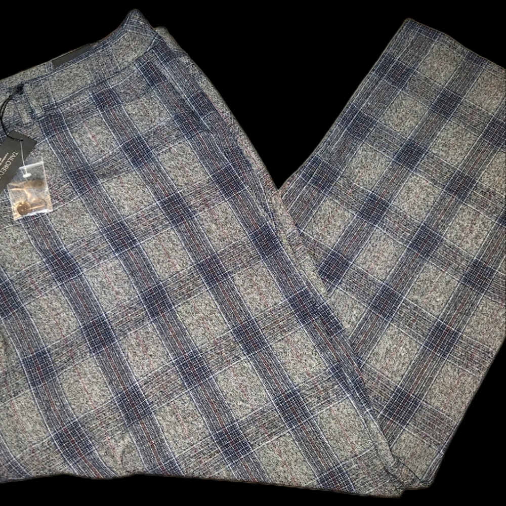 NWT Lane Bryant The Sofie Checkered Slacks Straight Fit Trousers Pants Size 24